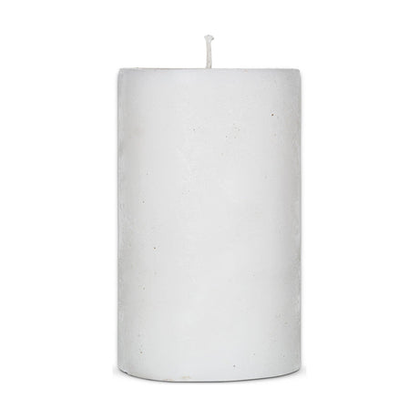Rustic Large Soy Blend Pillar Candle - White