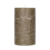 Rustic Soy Blend Large Pillar Candle - Olive Green