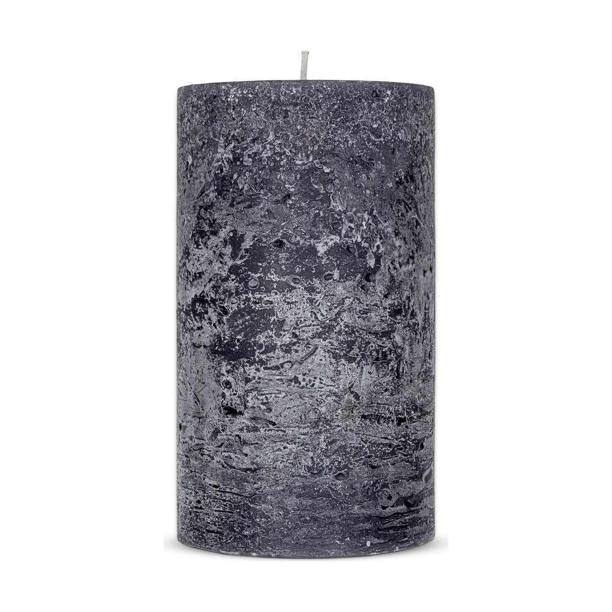 Rustic Small Soy Blend Pillar Candle - Charcoal