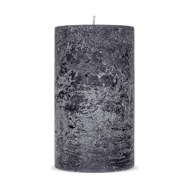 Rustic Small Soy Blend Pillar Candle - Charcoal