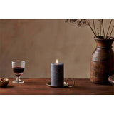 Rustic Small Soy Blend Pillar Candle - Charcoal