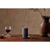 Rustic Small Soy Blend Pillar Candle - Charcoal