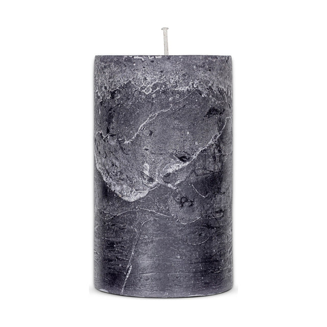 Rustic Large Soy Blend Pillar Candle - Charcoal