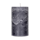 Rustic Large Soy Blend Pillar Candle - Charcoal