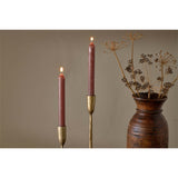 Rustic Soy Blend Dinner Candles - Rust - Set of 2