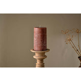 Rustic Large Soy Blend Pillar Candle - Rust