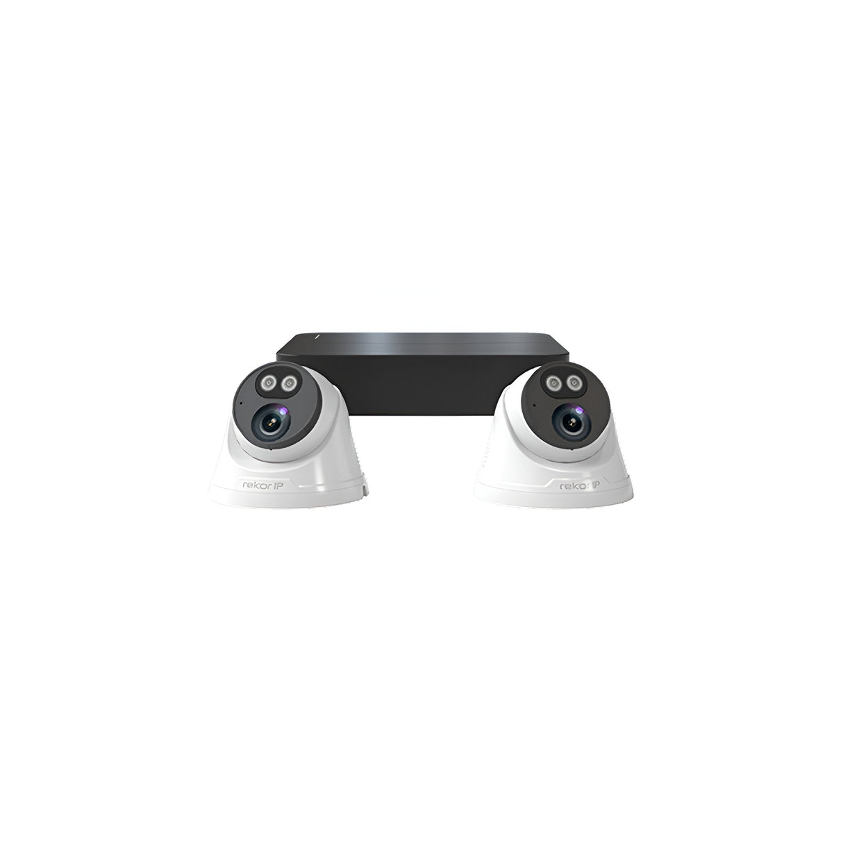 Rekor IP 24/7 IP PoE 2MP 4 Channel 2 Camera Dome Kit 1TB - White