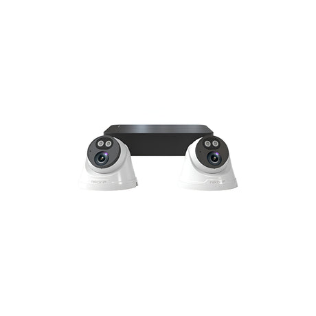 Rekor IP 24/7 IP PoE 2MP 4 Channel 2 Camera Dome Kit 1TB - White