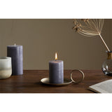 Rustic Mini Soy Blend Pillar Candle - Charcoal