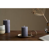 Rustic Mini Soy Blend Pillar Candle - Charcoal