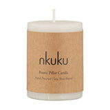 Rustic Mini Soy Blend Pillar Candle - White