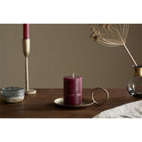 Rustic Mini Soy Blend Pillar Candle - Dark Cherry