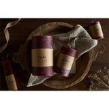 Rustic Large Soy Blend Pillar Candle - Dark Cherry