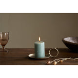 Rustic Mini Soy Blend Pillar Candle - Sage Green