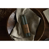 Rustic Soy Blend Dinner Candles - Sage Green - Set of 2
