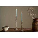 Rustic Soy Blend Dinner Candles - Sage Green - Set of 2