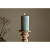 Rustic Large Soy Blend Pillar Candle - Sage Green