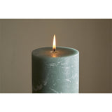 Rustic Large Soy Blend Pillar Candle - Sage Green