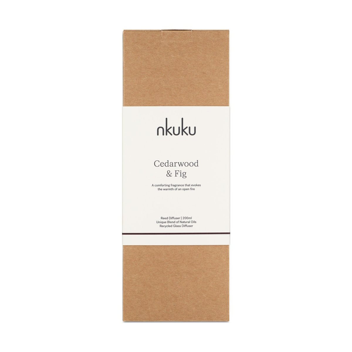 Cedarwood & Fig 200ml Reed Diffuser - Frosted Black