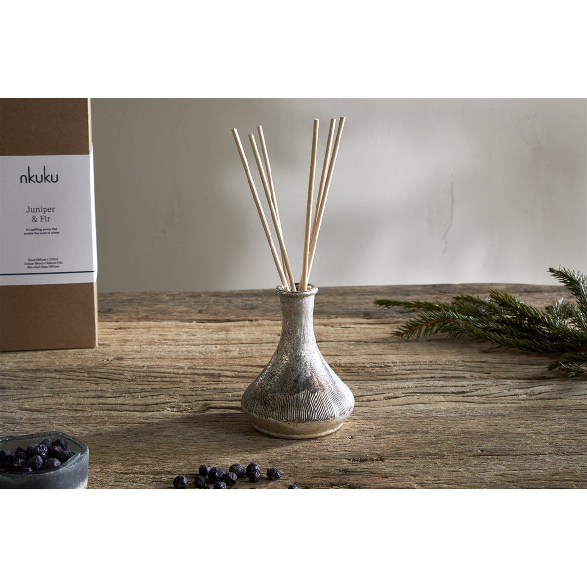 Juniper & Fir 200ml Reed Diffuser - Antique Gold