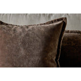 Renwal 60 x 40cm Velvet & Linen Cushion Cover - Brown