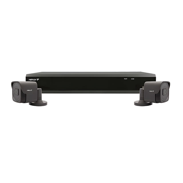 4 Channel IP 1TB 2MP 2 Bullet Camera Kit - Grey