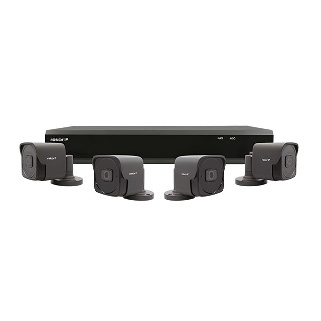 4 Channel IP 1TB 2MP 4 Bullet Camera Kit - Grey