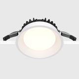 Additional perspective of Okno LED Round Recessed Downlight in white, emphasizing its rounded design and sleek ceiling fit