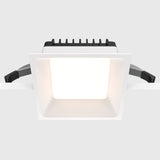 Additional perspective of Okno LED Square Recessed Downlight in white, highlighting the modern square frame and low-profile appearance