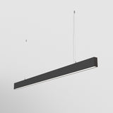 Additional perspective of the BASIS LED Linear Suspension Light in black, showcasing its clean, contemporary profile.