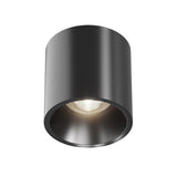 Alfa LED Round Surface Downlight in black, featuring a minimalist design perfect for contemporary interiors
