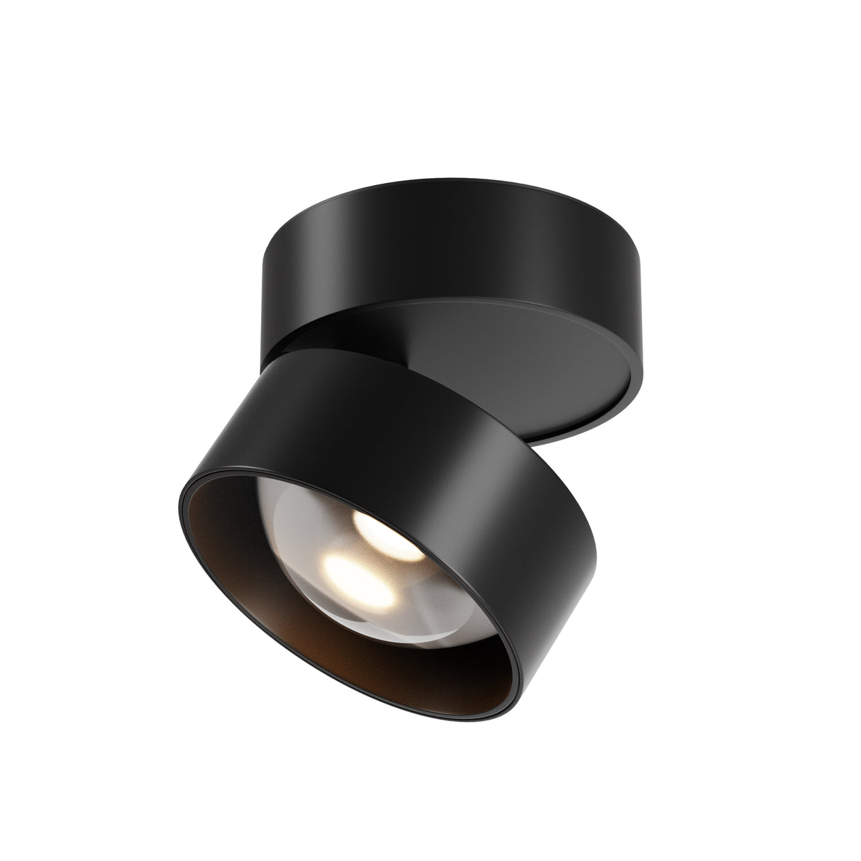 Lens Fabric LED Ceiling Light 74mm - Black
