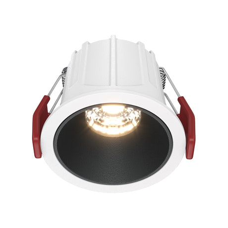 Alfa LED Fixed Round Recessed Downlight in white and black, featuring a modern, understated design suitable for contemporary interiors