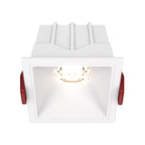 Alfa LED Square Downlight in White, featuring fixed recessed design for streamlined interiors