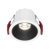 Alfa LED Round Recessed Downlight in White & Black, fixed mount with clean design for interiors