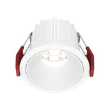 Alfa LED Dimmable Downlight in White with fixed round recessed design and stylish look  