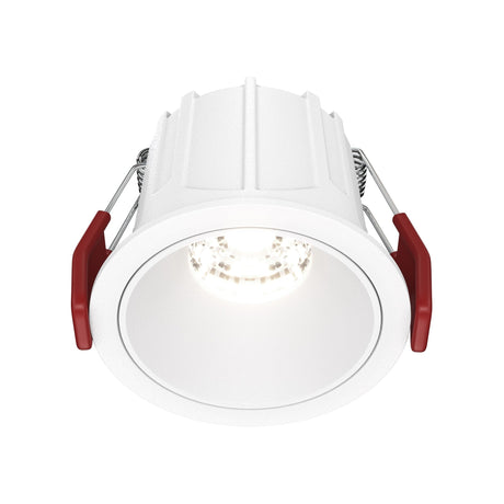 Alfa LED Round Downlight in White with recessed round design