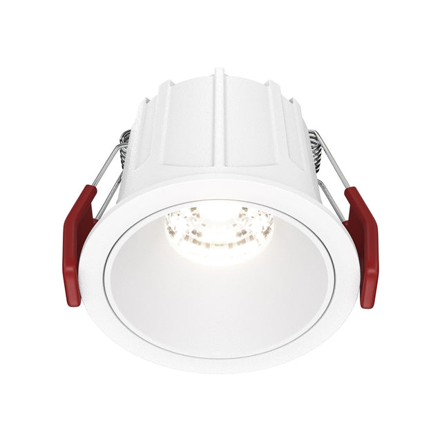 Alfa LED Round Downlight in White with recessed round design