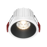 Alfa LED Dimmable Downlight in White & Black with round recessed style