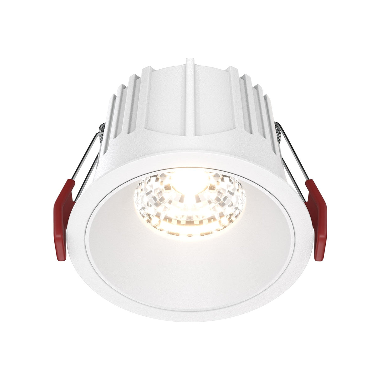 Alfa LED fixed round recessed downlight in white, 15W design with a warm 3000K light for modern interiors