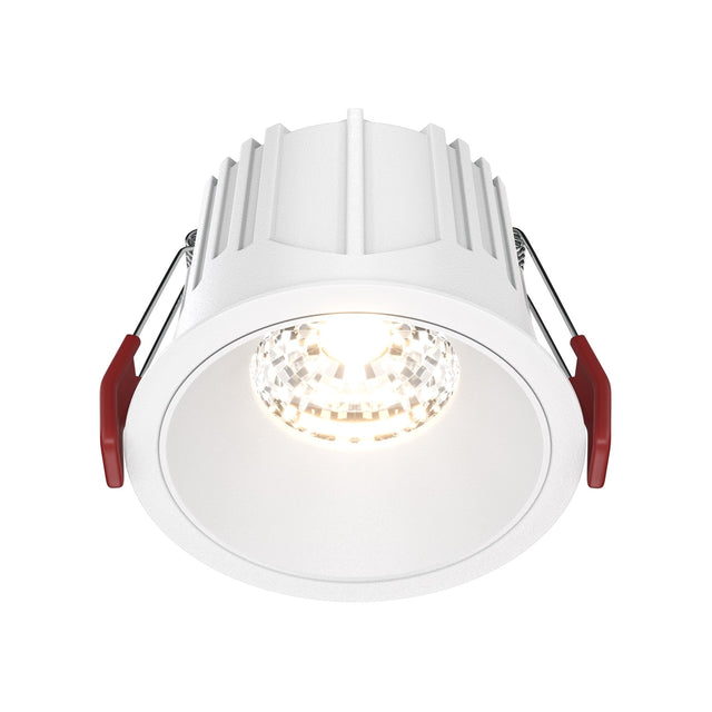 Alfa LED fixed round recessed downlight in white, 15W design with a warm 3000K light for modern interiors