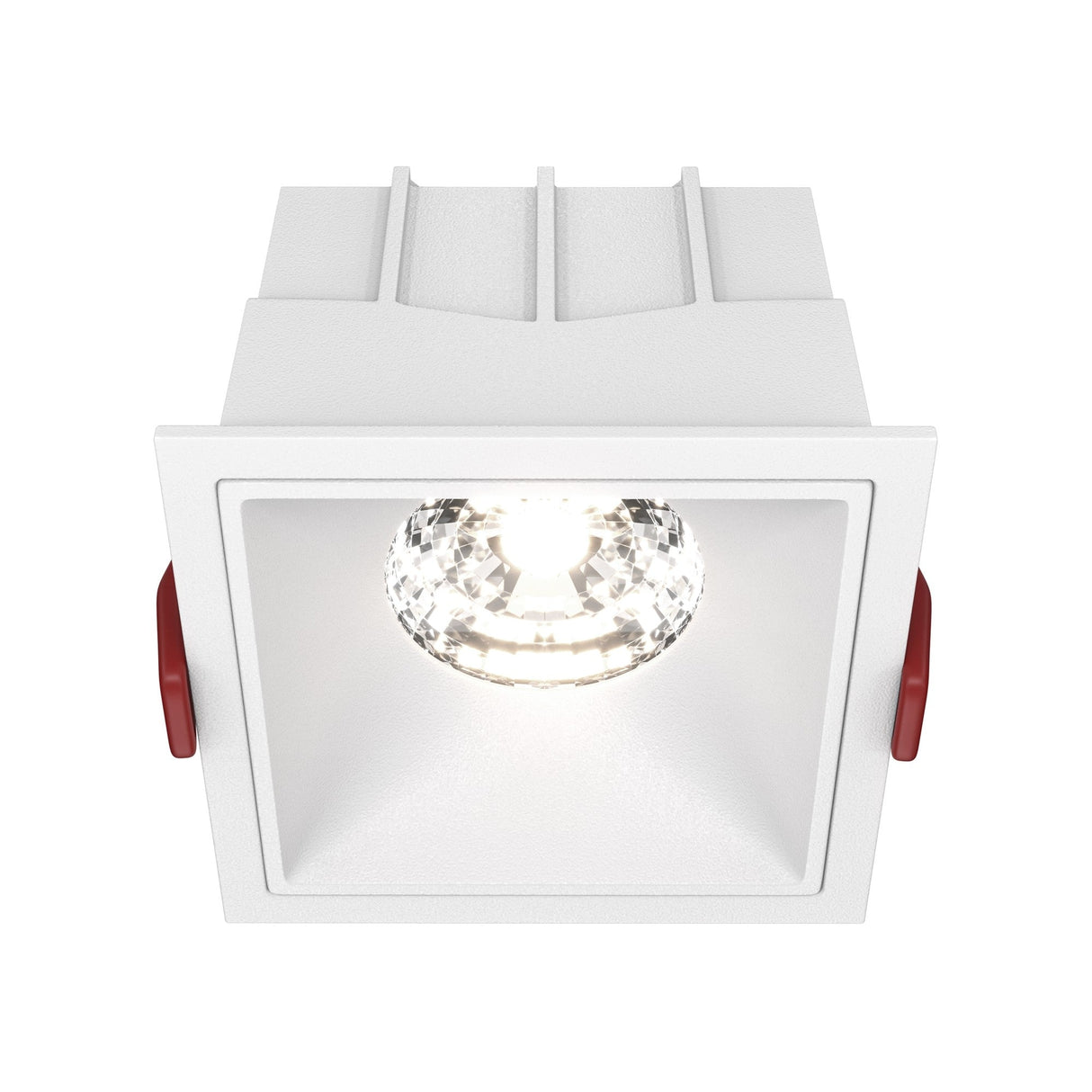 Alfa LED Dimmable Fixed Square Recessed Downlight in white, combining style and function for modern lighting solutions.