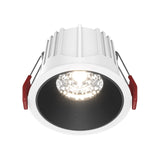 Alfa LED Fixed Round Recessed Downlight in white and black, offering a stylish contrast for contemporary spaces.