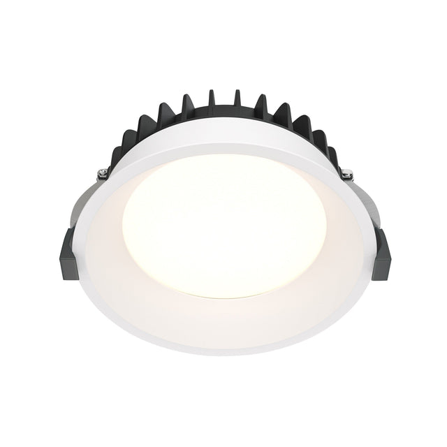 Okno LED Round Recessed Downlight in white with a 120° beam angle, featuring a round frame and wide-angle lighting for enhanced coverage