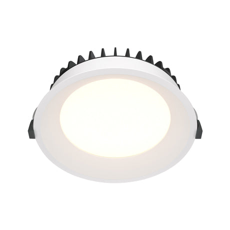Okno LED Round Recessed Downlight in White, with a wide-angle feature for enhanced ceiling lighting in spacious interiors.