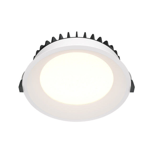 Okno LED Round Recessed Downlight in White, with a wide-angle feature for enhanced ceiling lighting in spacious interiors.
