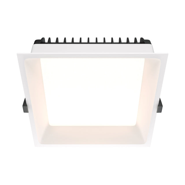 Okno LED Square Recessed Downlight in White, designed with a modern square shape for recessed ceiling lighting in interiors.