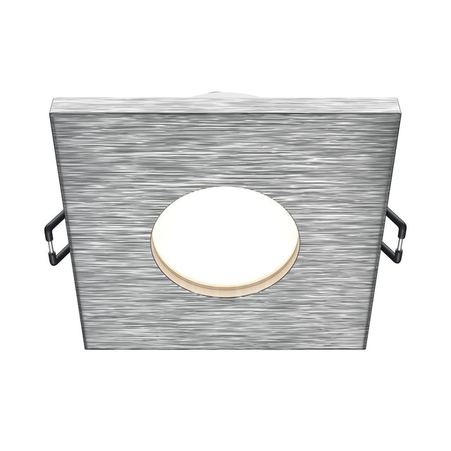 Stark fixed square recessed downlight in silver, perfect for subtle and efficient lighting.