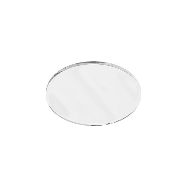 Maytoni Dip 350mm round opal glass diffuser with shallow domed profile and polished chrome trim ring, shown on a plain white background.
