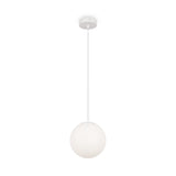 Basic form Globe Pendant Light 20cm in white with frosted glass, offering soft illumination and a modern touch.